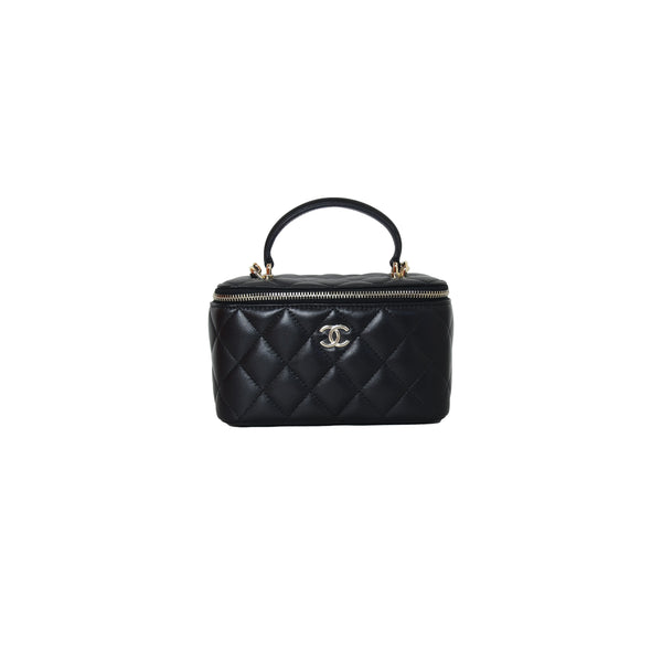 Chanel Small Vanity Bag With Chain Black