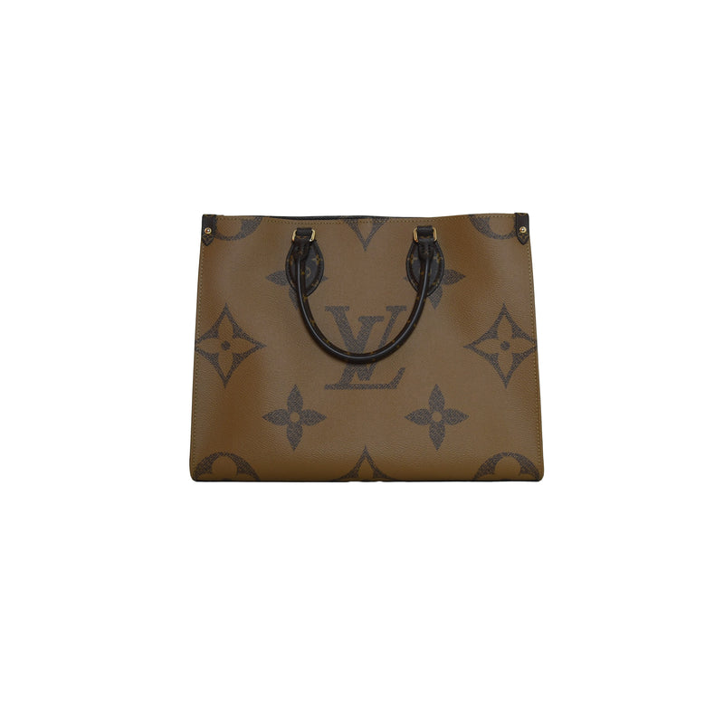 LOUIS VUITTON Monogram Reverse On the Go MM Brown M45321 Women's Canvas Bag