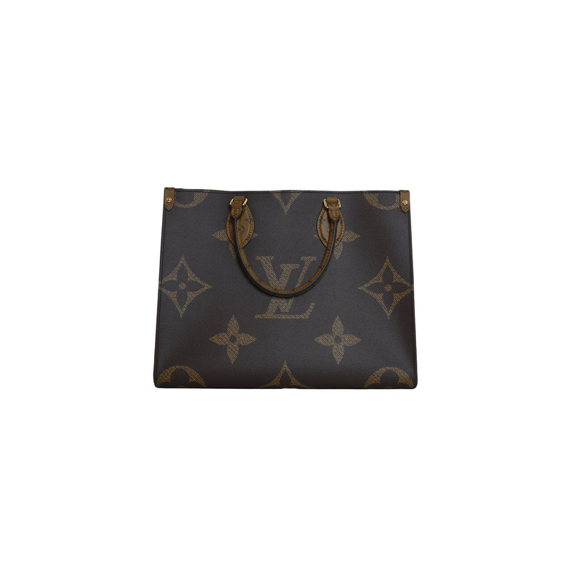 Louis Vuitton On The Go Monogran Tote Bag MM Brown
