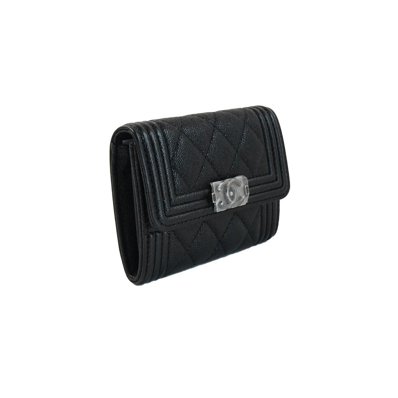 Black Quilted Grained Calfskin Classic Single Flap Card Holder with Chain  Gold Hardware, 2020-2021, Handbags & Accessories, The New York Collection, 2021