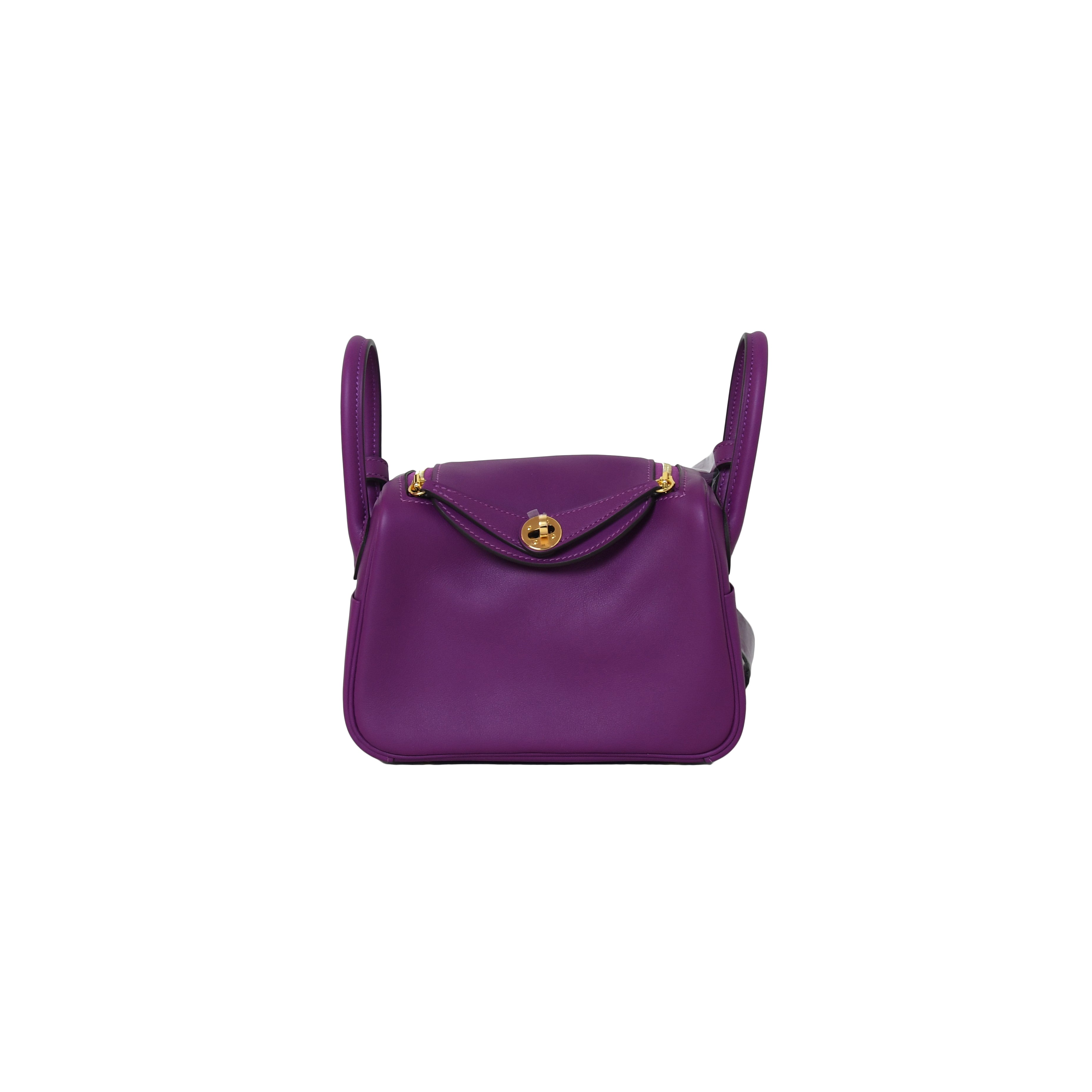 Hermes Mini Lindy Swift Gold Hardware Purple - NOBLEMARS