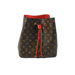 Louis Vuitton, Bags, Louis Vuitton Neonoe Bag Navy W Red New Condition