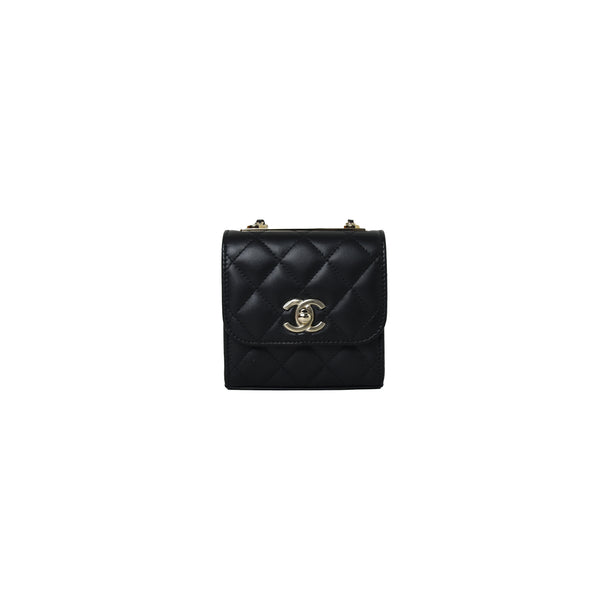 Chanel Classic Caviar Leather Small Wallet Gold HW Black - NOBLEMARS