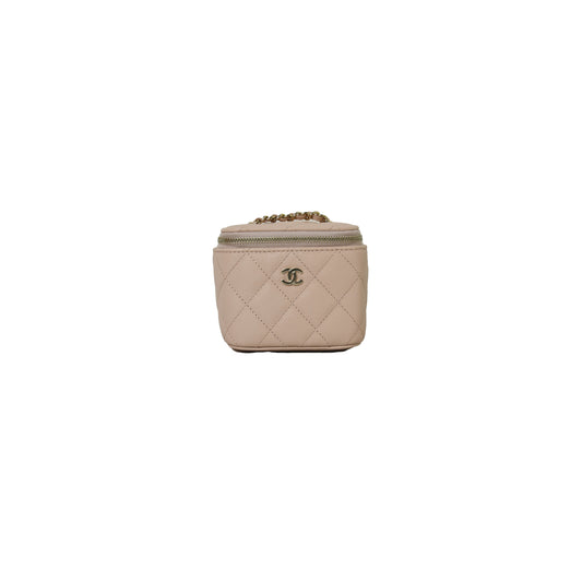 Chanel Small Caviar Vanity Bag Light Beige - NOBLEMARS