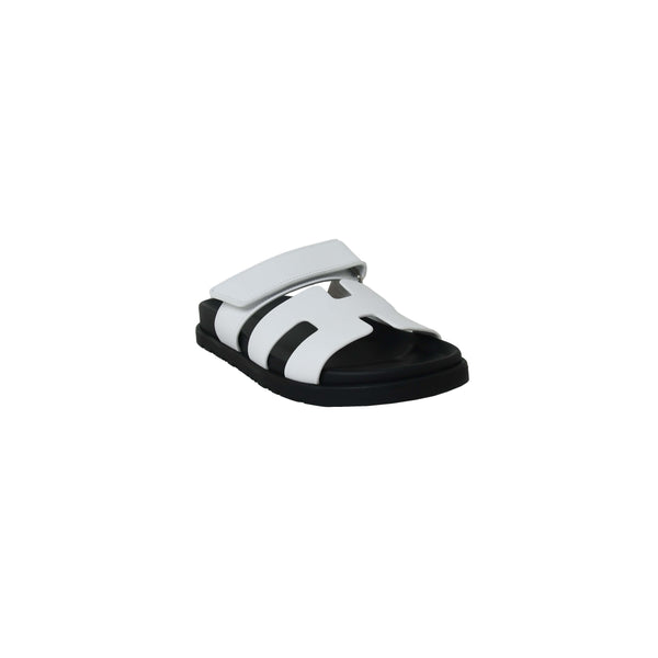 Hermes Sandals Black White - NOBLEMARS