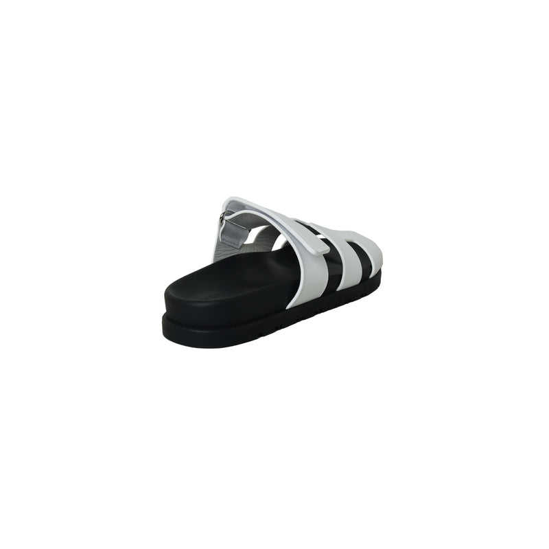 Hermes Sandals Black White - NOBLEMARS