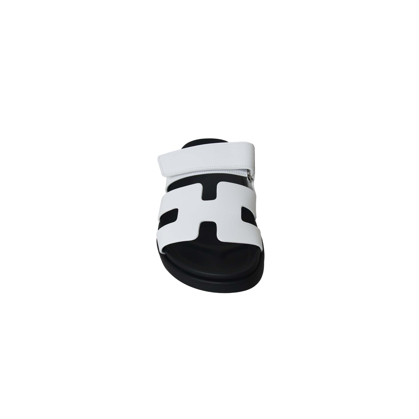 Hermes Sandals Black White - NOBLEMARS