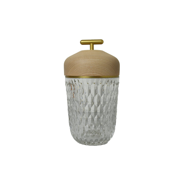Hermes St Louis Folia Crystal Portable Lamp With Ashen Woods - NOBLEMARS