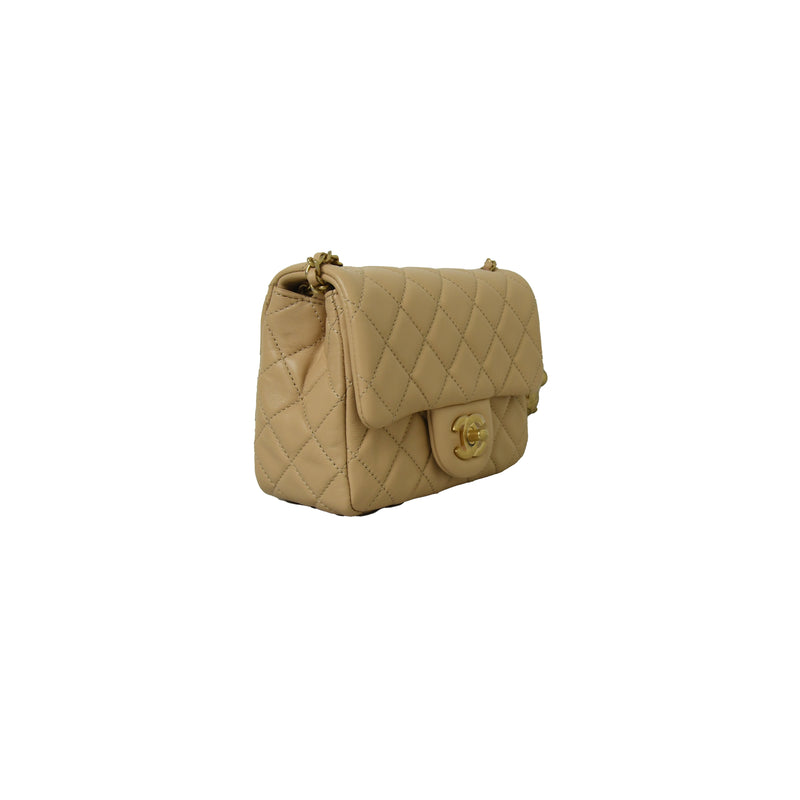 Chanel Pearl Crush Mini Square Flap Leather Bag
