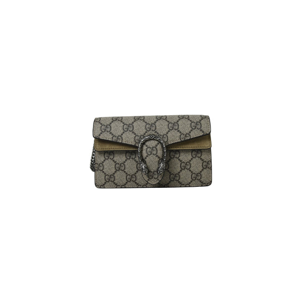 Gucci Dionysus GG Supreme Super Mini Bag Beige - NOBLEMARS
