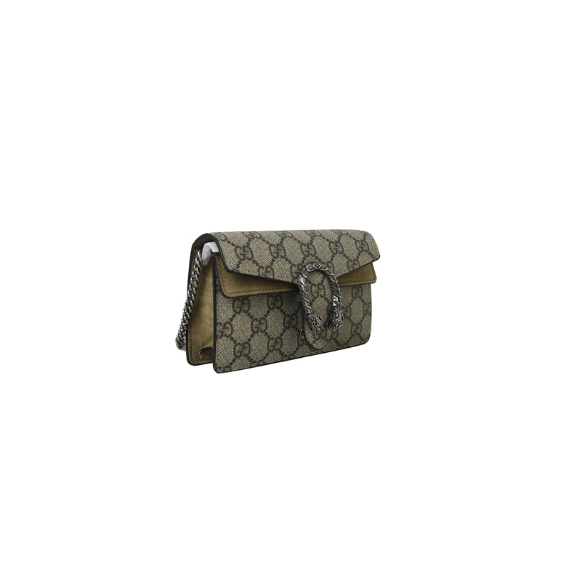 Gucci Mini Gg Supreme Shoulder Bag In Beige Ebony/ Taupe, ModeSens