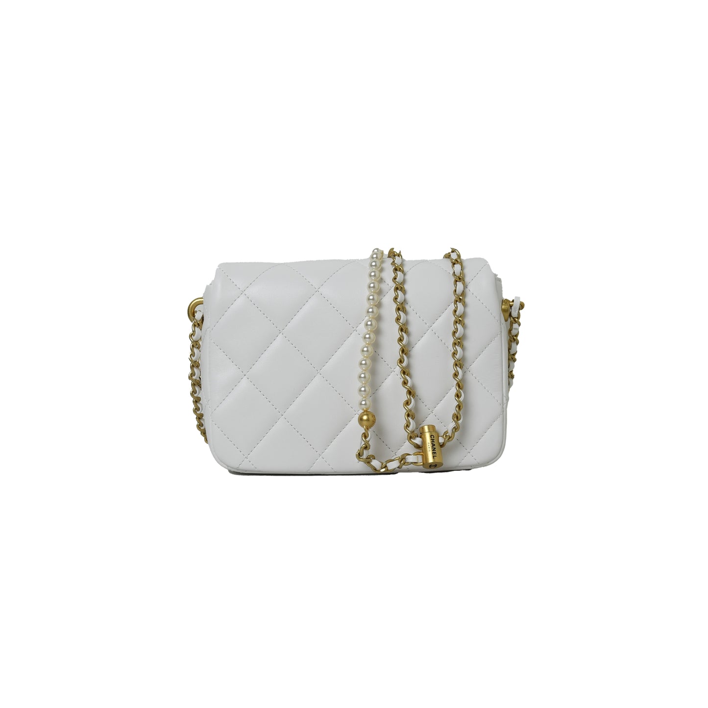 Chanel Lambskin Quilted Mini My Perfect Flap Bag White - NOBLEMARS