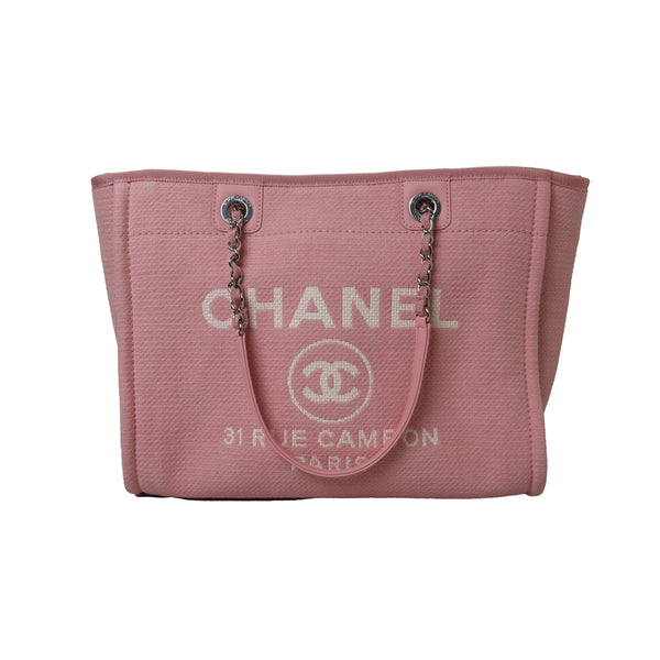 Only 1198.00 usd for Chanel Woven Raffia Pink Medium Deauville Tote Bag  Online at the Shop