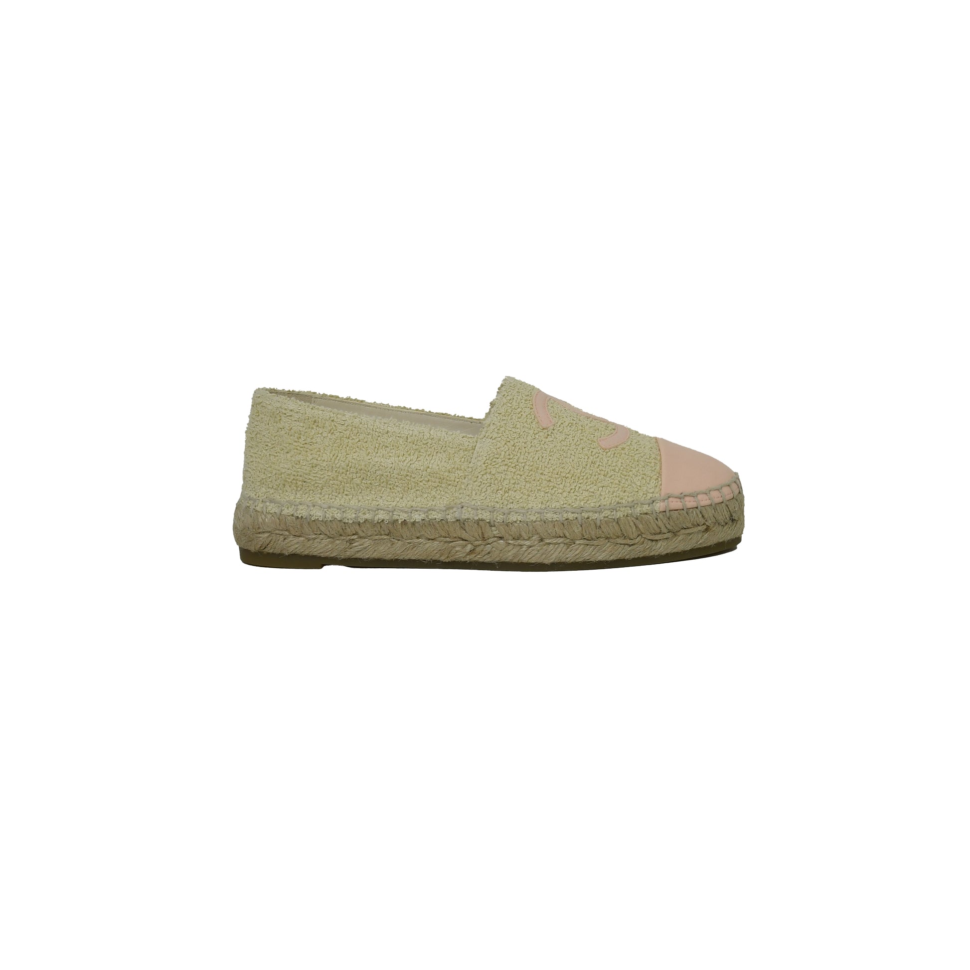 Chanel Fabric Espadrilles Ivory Light Beige - NOBLEMARS