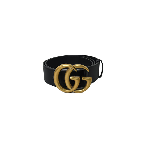 Gucci GG Leather Belt 40MM Black - NOBLEMARS