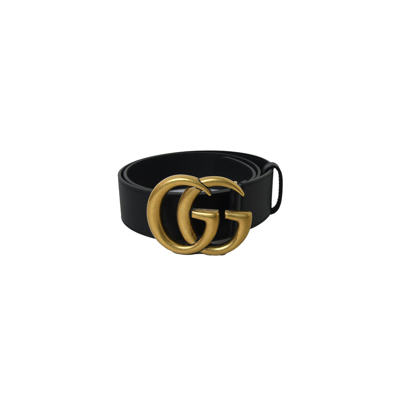 GG leather belt in black - Gucci