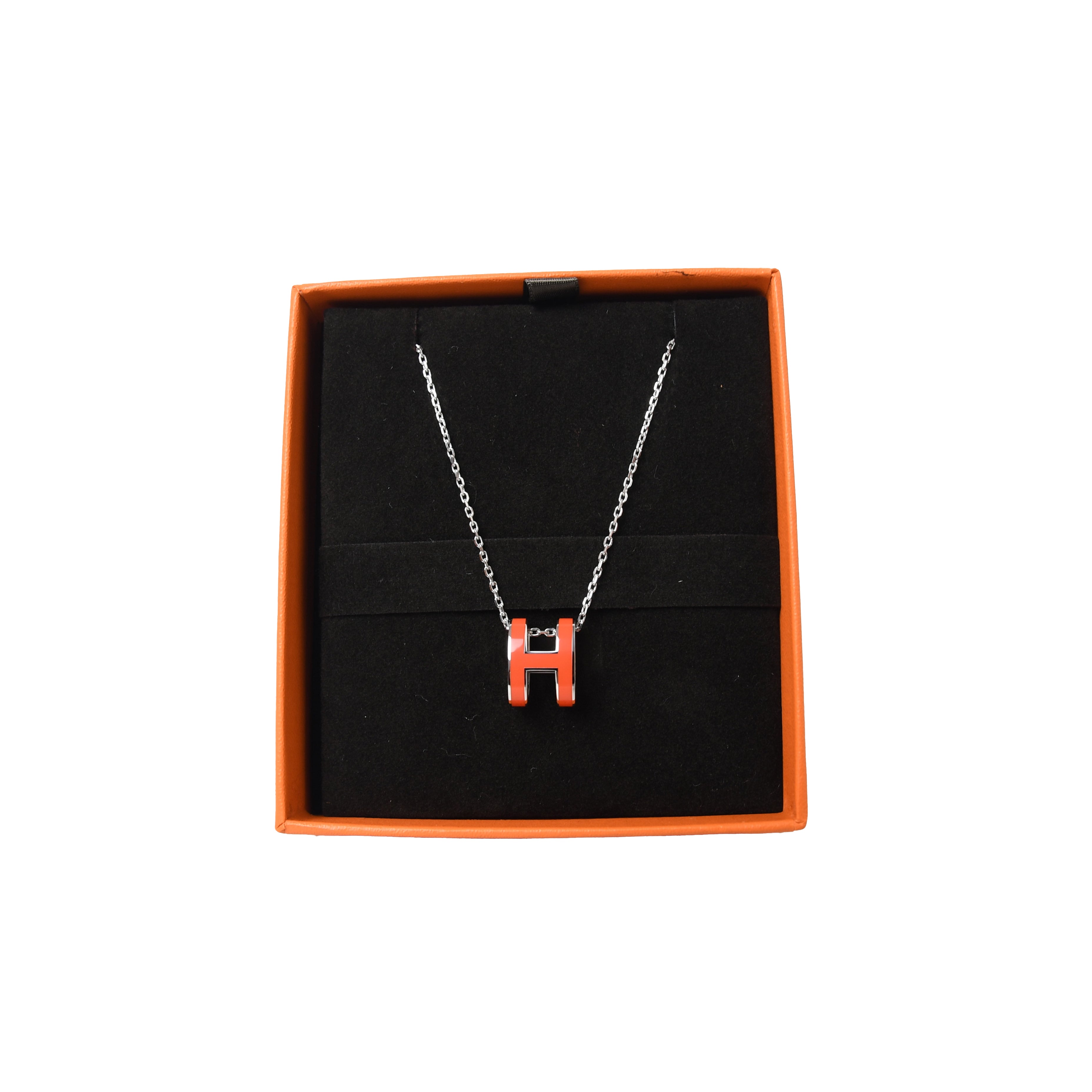 Pop h ceramic necklace Hermès Silver in Ceramic - 33411476