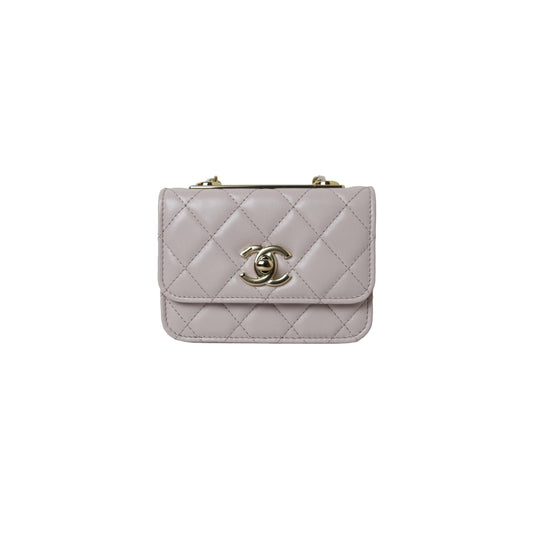 Chanel Quilted Mini Trendy CC Wallet On Chain Light Purple - NOBLEMARS