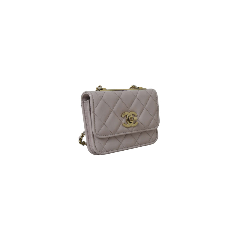 Chanel Quilted Mini Trendy CC Wallet On Chain Light Purple - NOBLEMARS