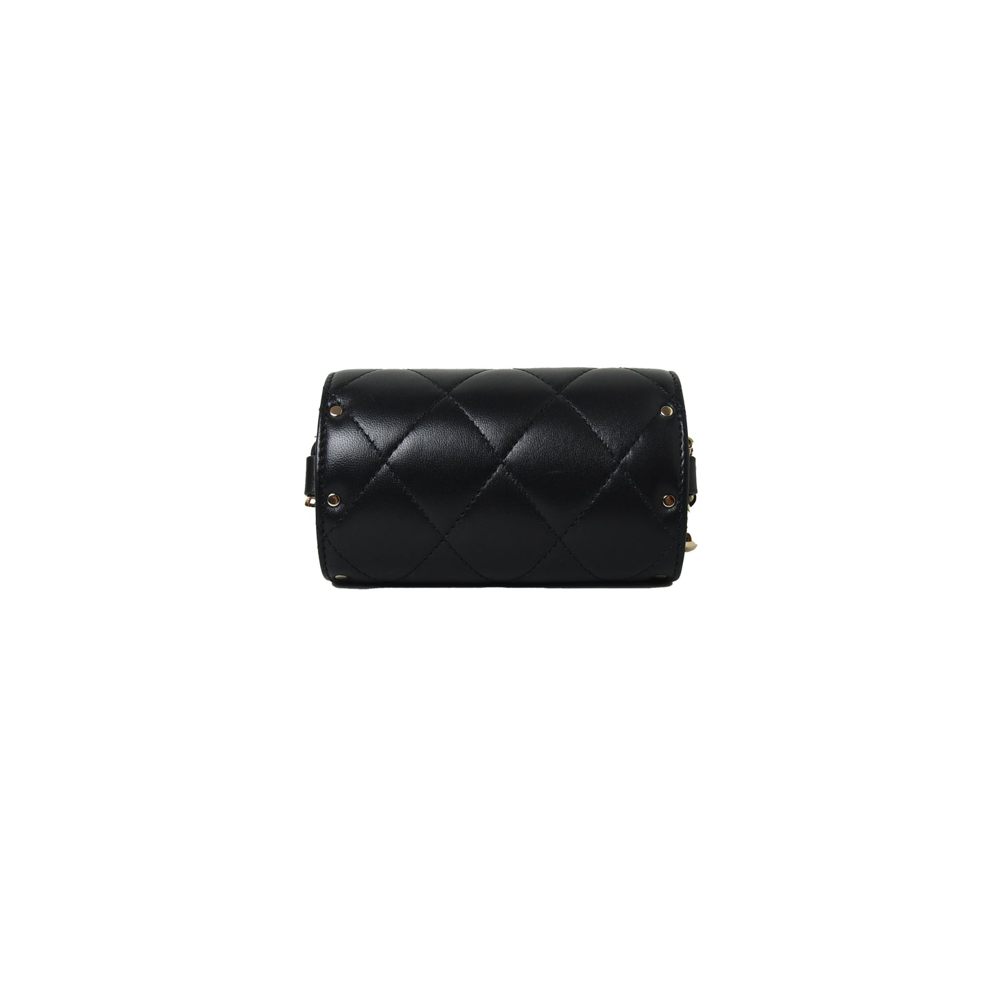 Chanel Lambskin Quilted Box Of Secrets Card Holder With Chain Black - NOBLEMARS