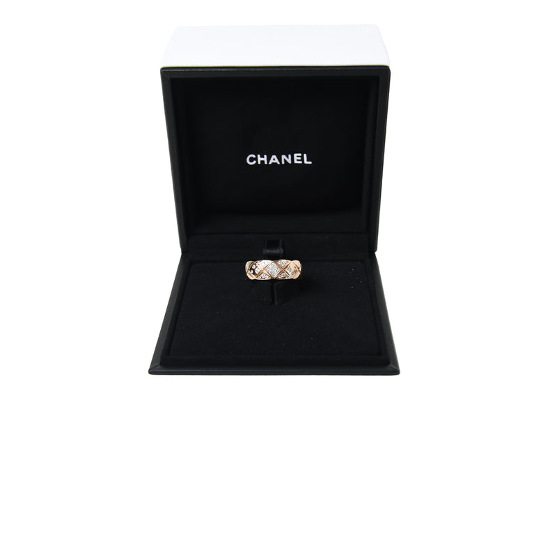 Chanel Coco Crush Small Version Ring 18K with Diamond Beige Gold