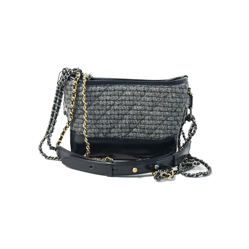 Chanel Small Tweed Gabrielle Hobo Gray - NOBLEMARS
