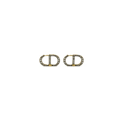 Dior CD Logo Earring With Diamond Gold - NOBLEMARS