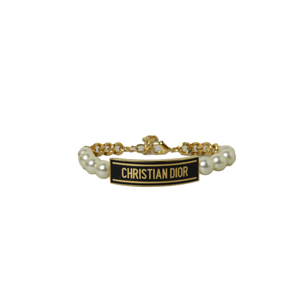 Dior Letter Bracelet With Pearl Gold - NOBLEMARS