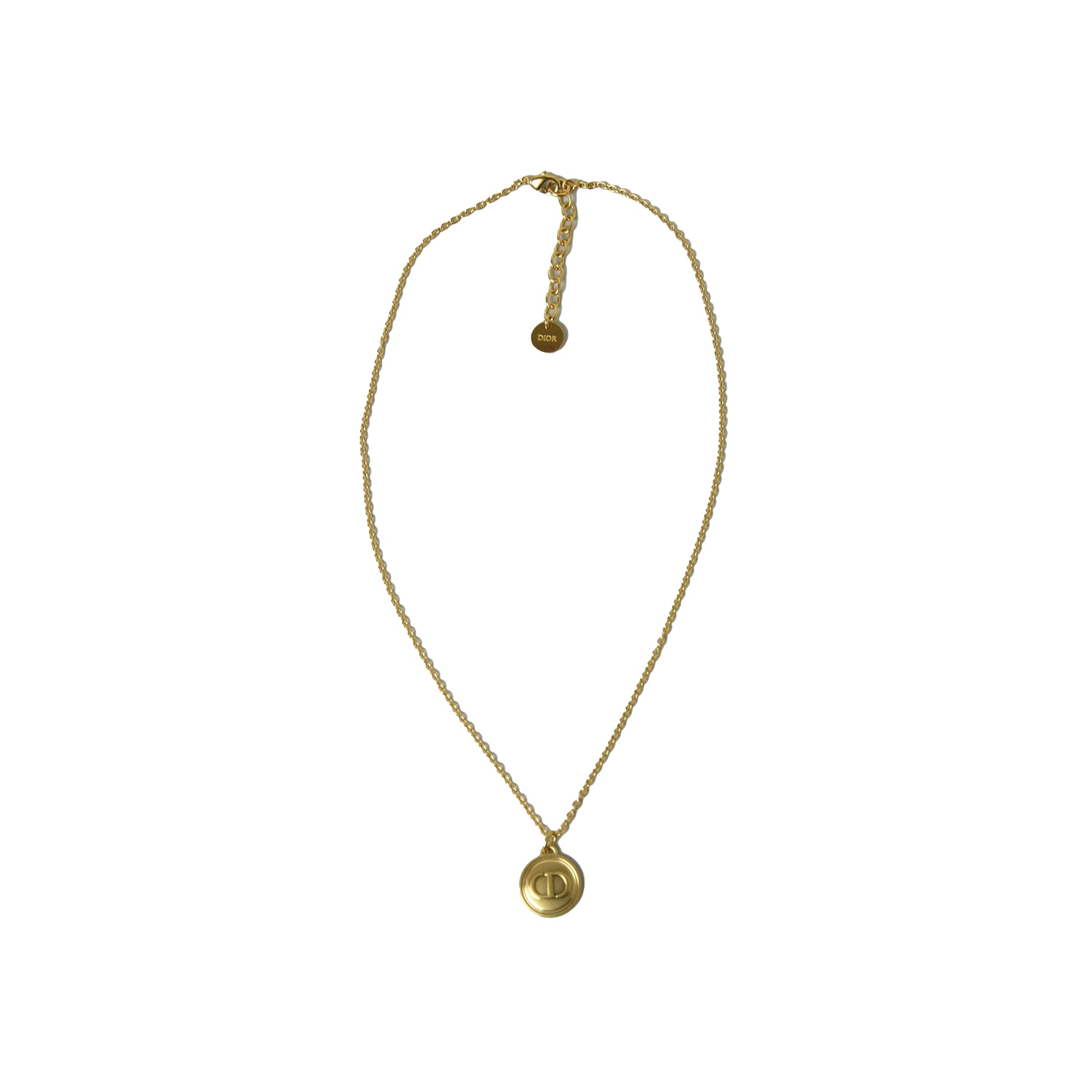 Dior CD Logo Necklace Gold - NOBLEMARS