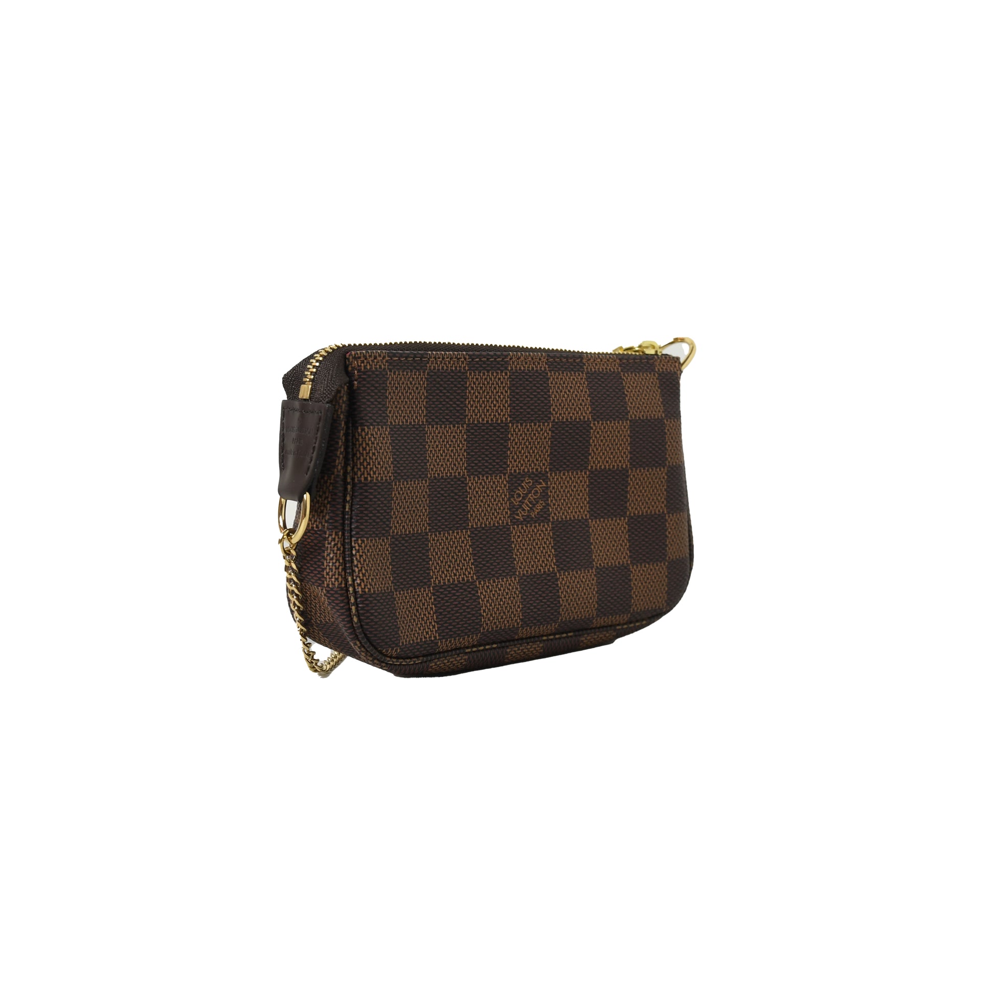 Louis Vuitton Mini Pochette Accessories Damier Ebene Brown - NOBLEMARS