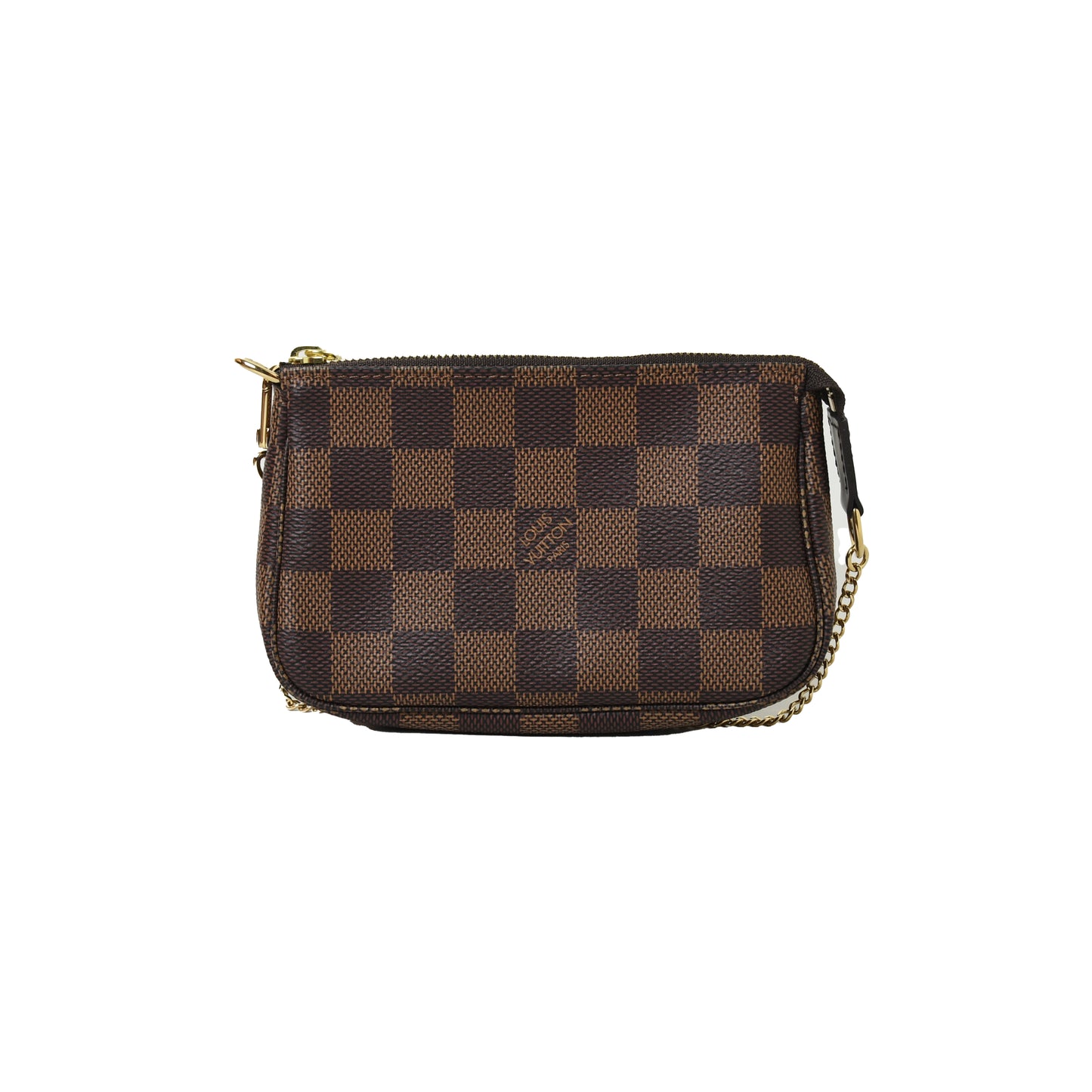 Louis Vuitton Mini Pochette Accessories Damier Ebene Brown - NOBLEMARS