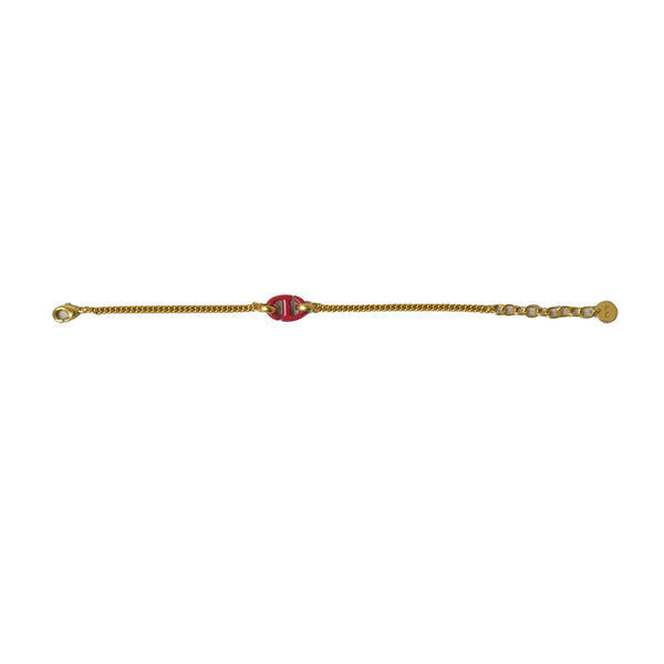 Dior CD Logo Bracelet Gold Fuchsia - NOBLEMARS