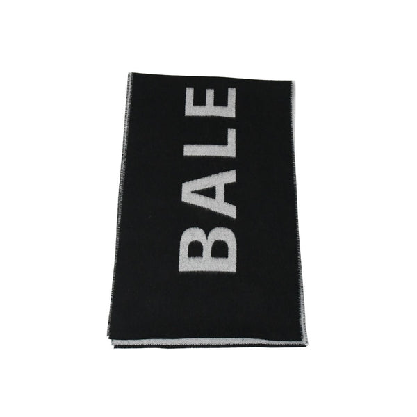 Balenciaga Wool Scarf Black Grey - NOBLEMARS
