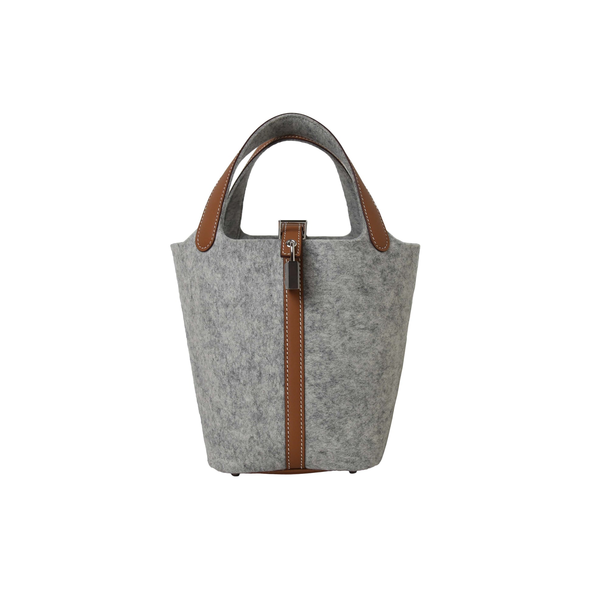 Hermes Picotin 18 Lock Bag Palladium Hardware Fleece Gris - NOBLEMARS