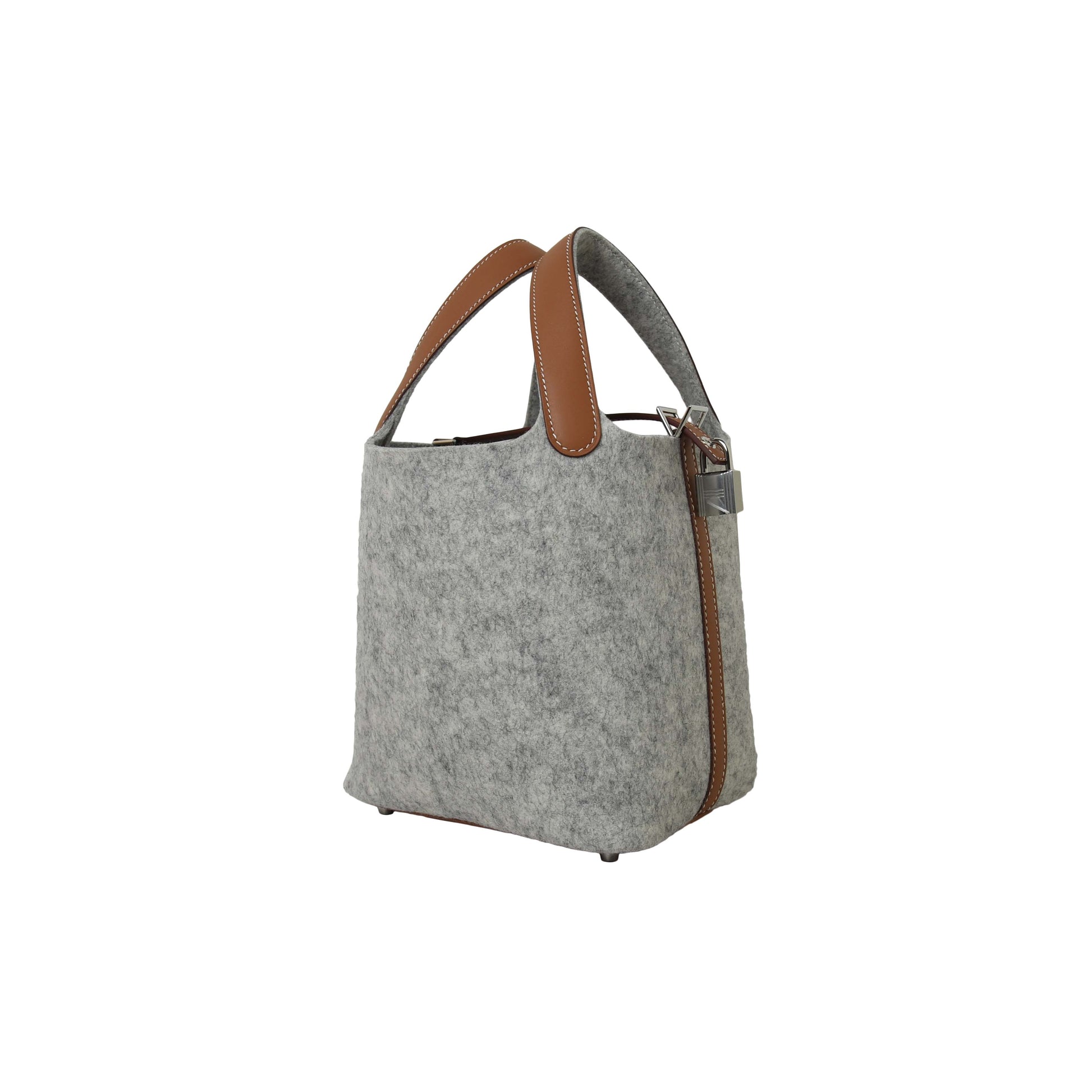 Hermes Picotin 18 Lock Bag Palladium Hardware Fleece Gris - NOBLEMARS