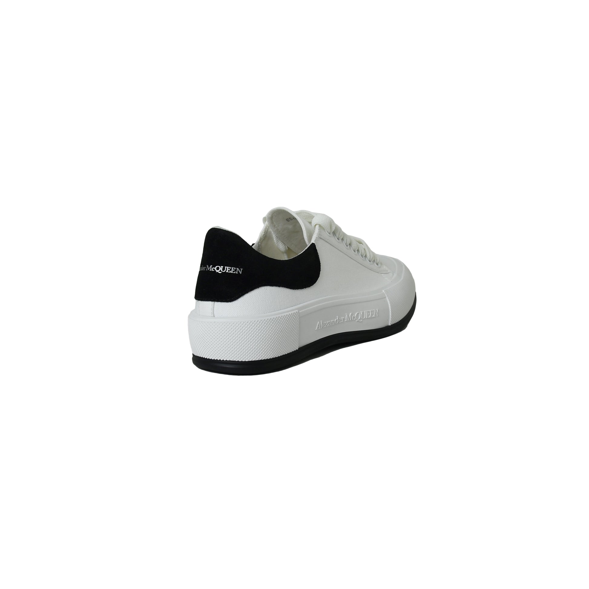 Alexander Mcqueen Tessuto S Gomma Sneakers White Black - NOBLEMARS