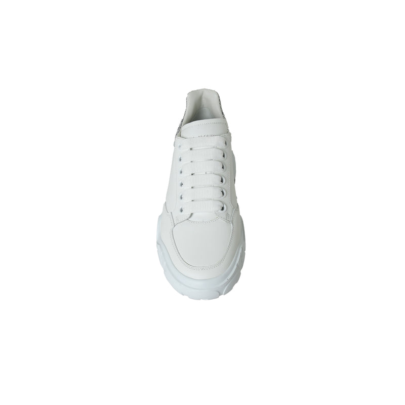 Alexander Mcqueen New Court Glitter Sneakers White Silver - NOBLEMARS