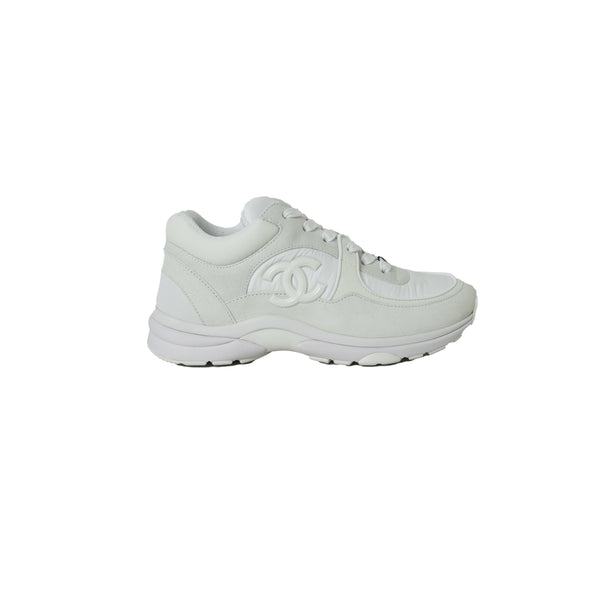 Chanel Calfskin Mixed Fibers Sneakers White - NOBLEMARS