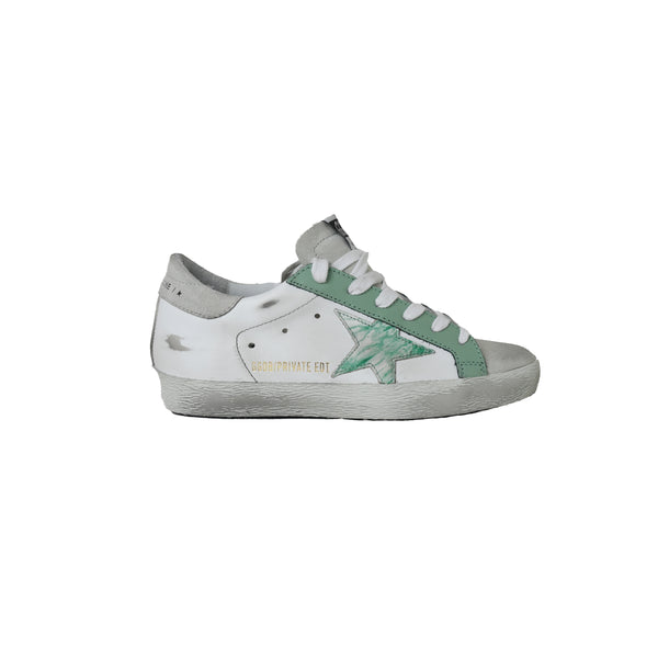 Golden Goose Super Star Classic With List White Sage Ice - NOBLEMARS