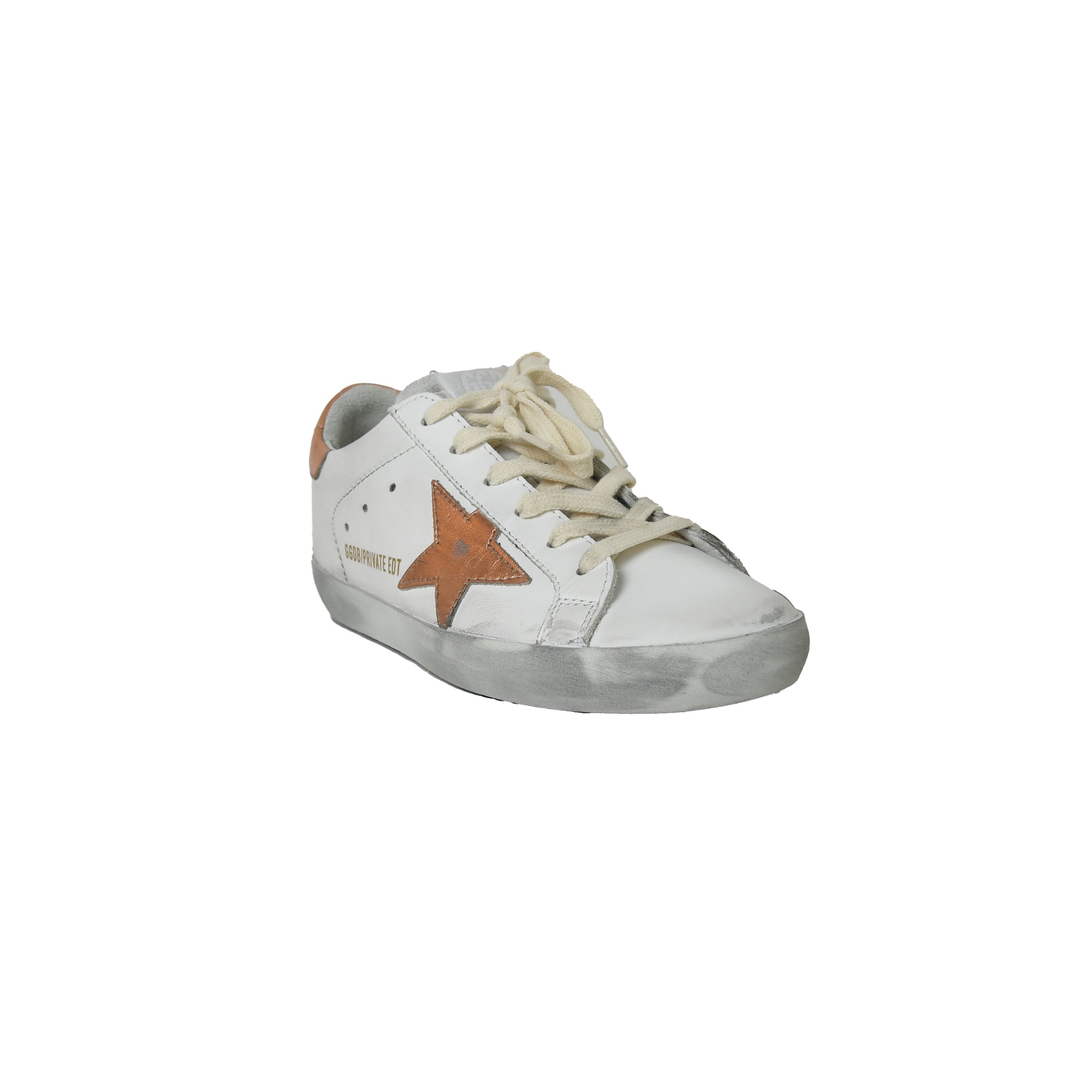 Golden Goose Super Star Classic With List Optic White Peach Pink - NOBLEMARS