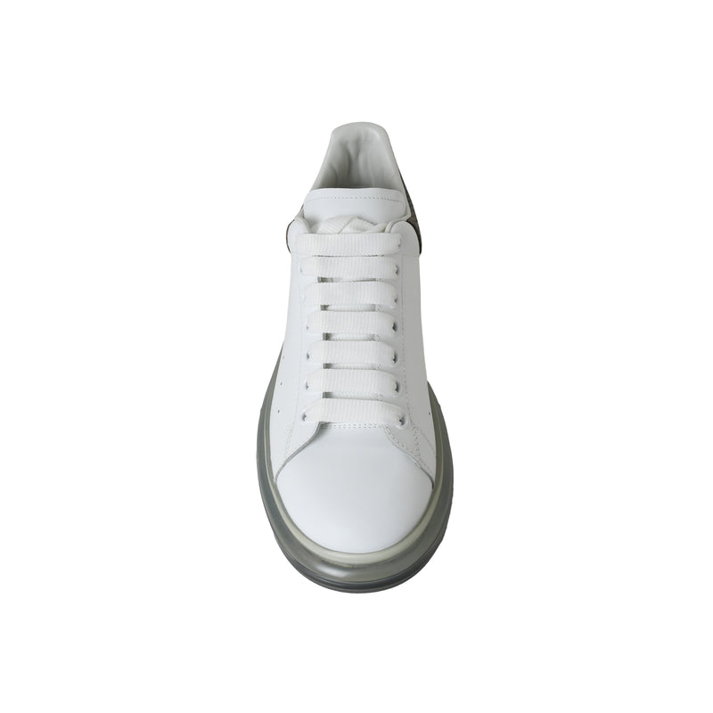 Alexander Mcqueen Larry Leather Sneaker White Black Transparent - NOBLEMARS