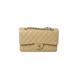 Chanel Classic CF Flap Med Beige - NOBLEMARS
