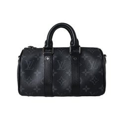Louis Vuitton Black Monogram City Keepall XS Grey Leather Cloth