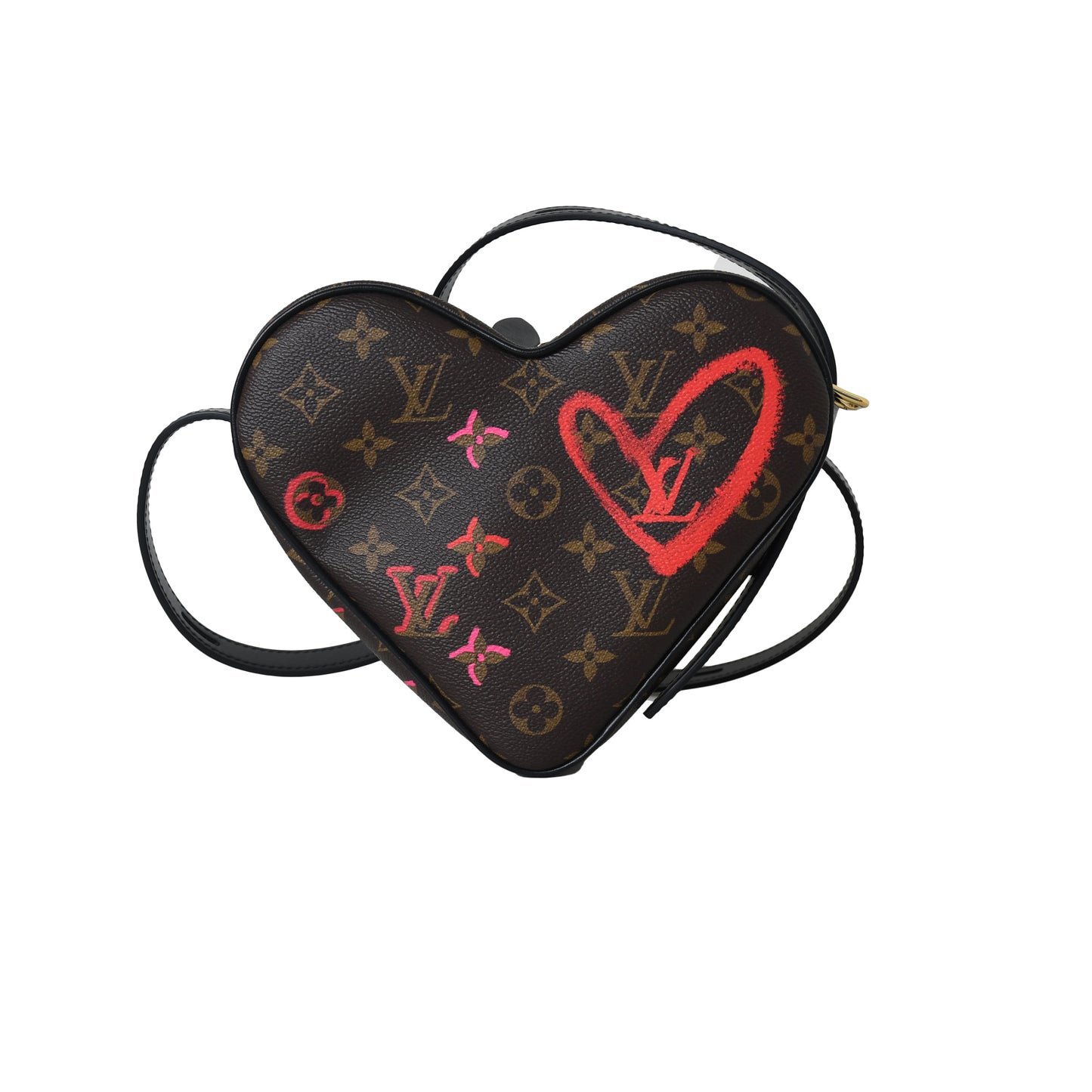 Louis Vuitton Sac Coeur Heart Shoulder Monogram Red