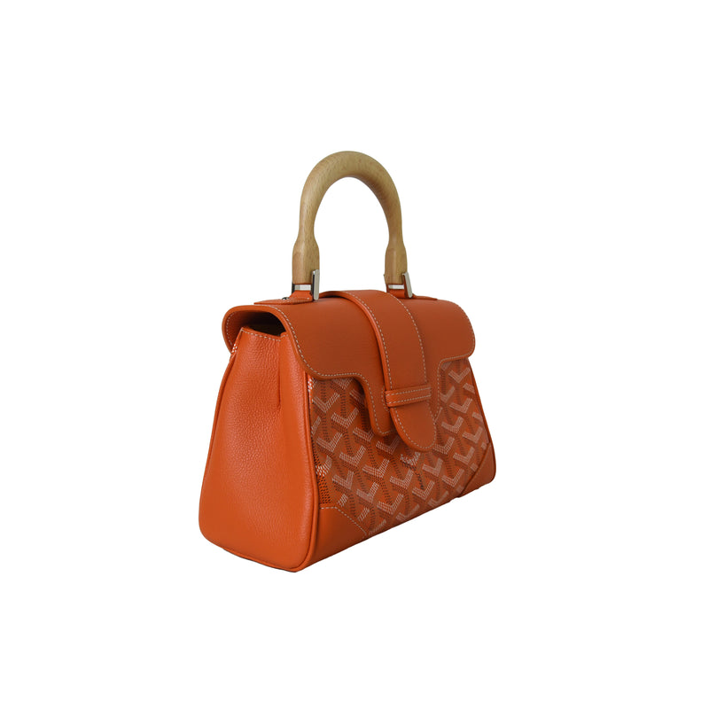 Goyard Goyardine Mini Vendome Bag - Orange Handle Bags, Handbags - GOY31862