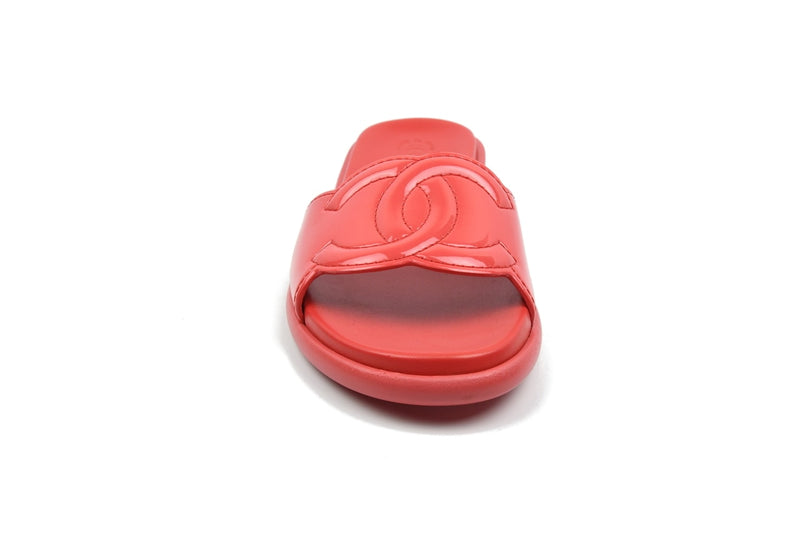Chanel Mules Patent Calfskin Slipper /Pink - NOBLEMARS