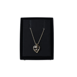 Chanel Heart Shape CC Logo Pendant Necklace Gold