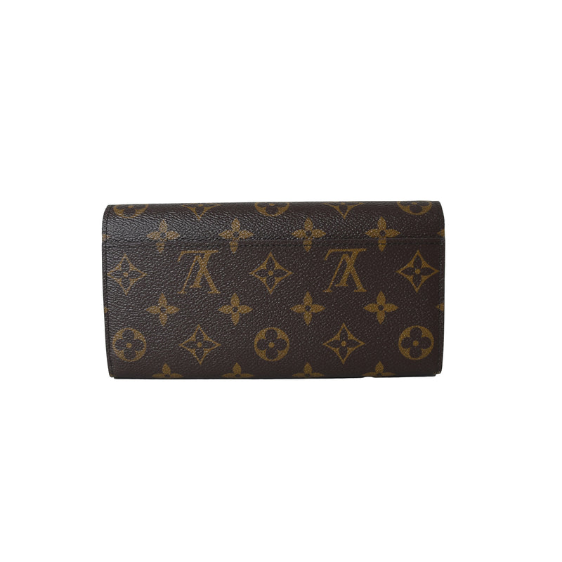 Louis Vuitton Sarah Wallet Monogram Vivienne Fuchsia Pink in Coated Canvas  with Gold-tone - MX
