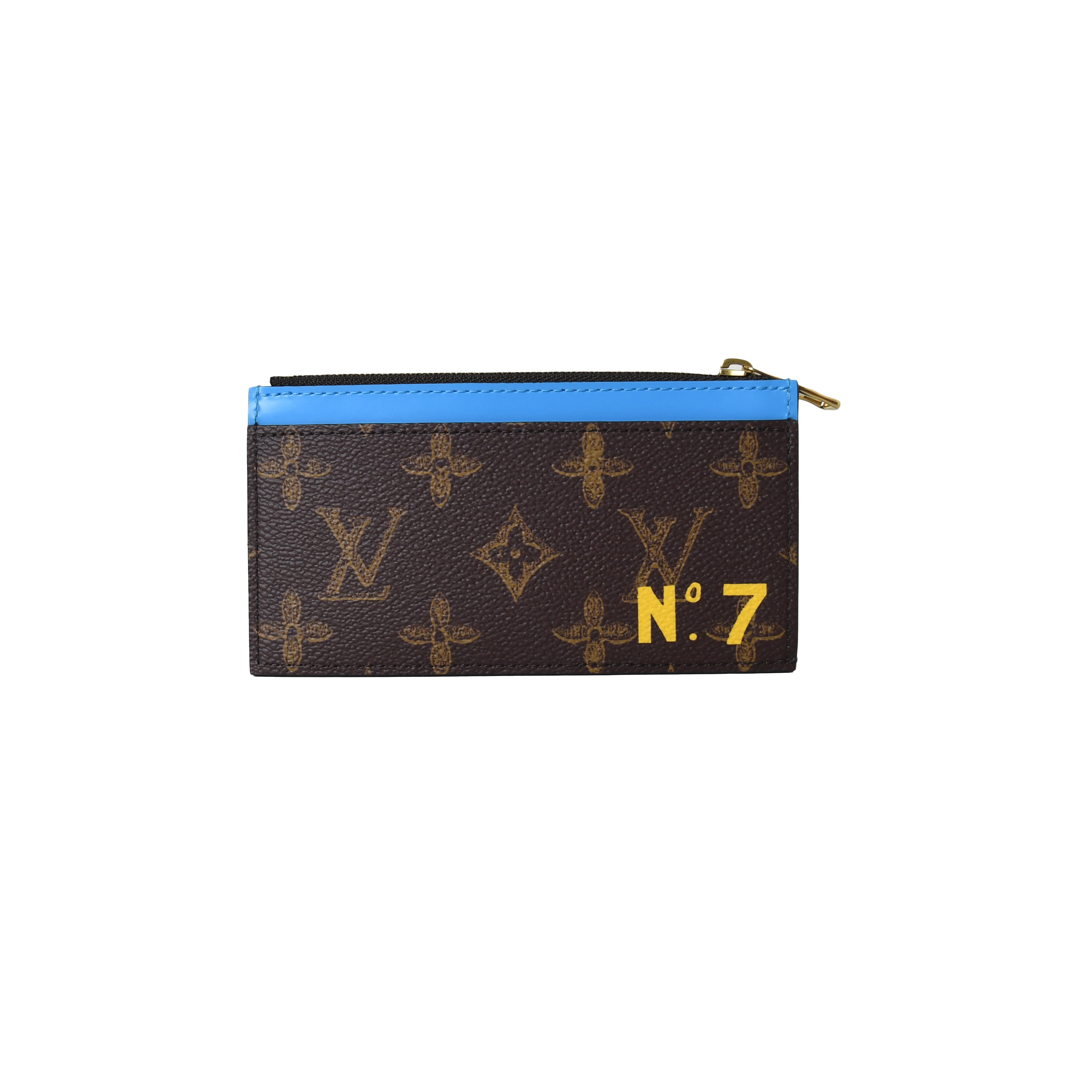 LOUIS VUITTON Coin card holder No.7 Monogram Blue M81256 LV W/Box