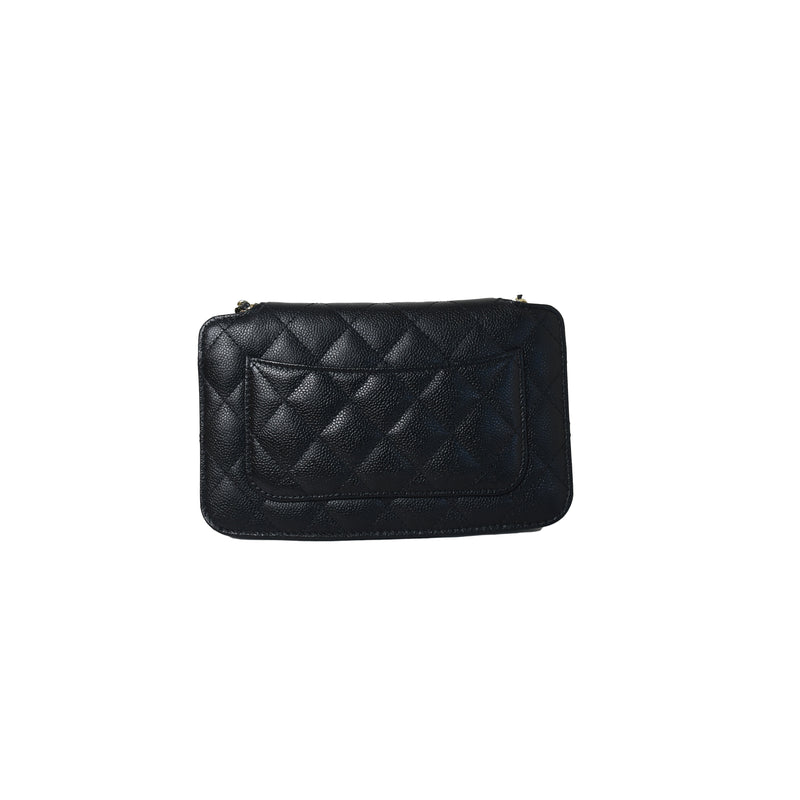 CHANEL Caviar Fabric Graffiti Foldable Tote Bag With Chain Black Multicolor  1258436